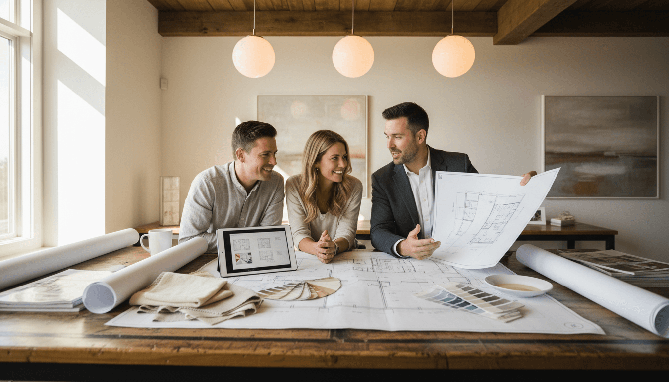 Initial consultation between designer and homeowner
